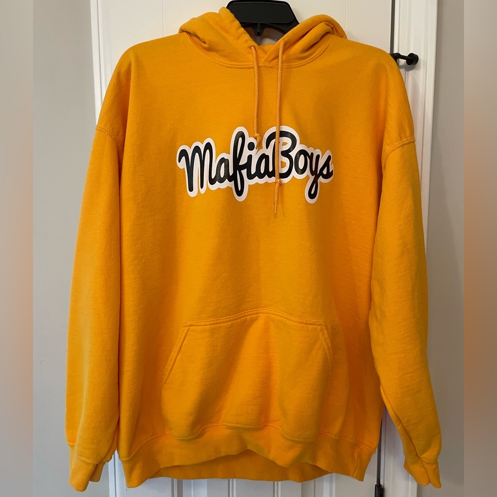 Five Star Baseball Sweater, Adult XL, Yellow sweater, Mafia Boys